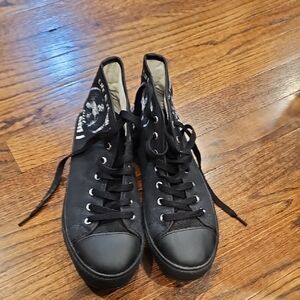 Black High-Top Sneakers